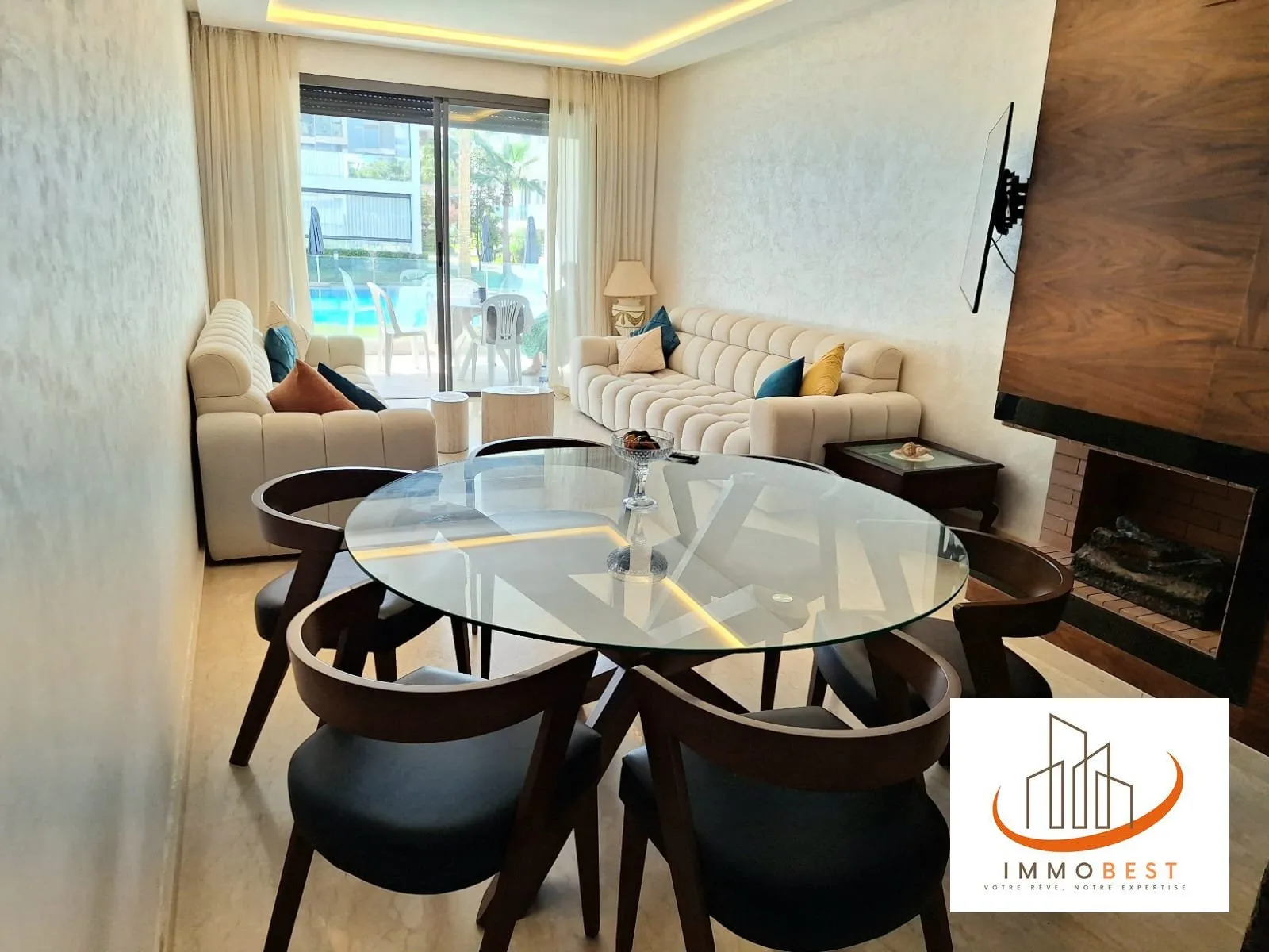 Dar Bouazza, location Appartement meublé VUE MER 3 CH - الدار البيضاء
