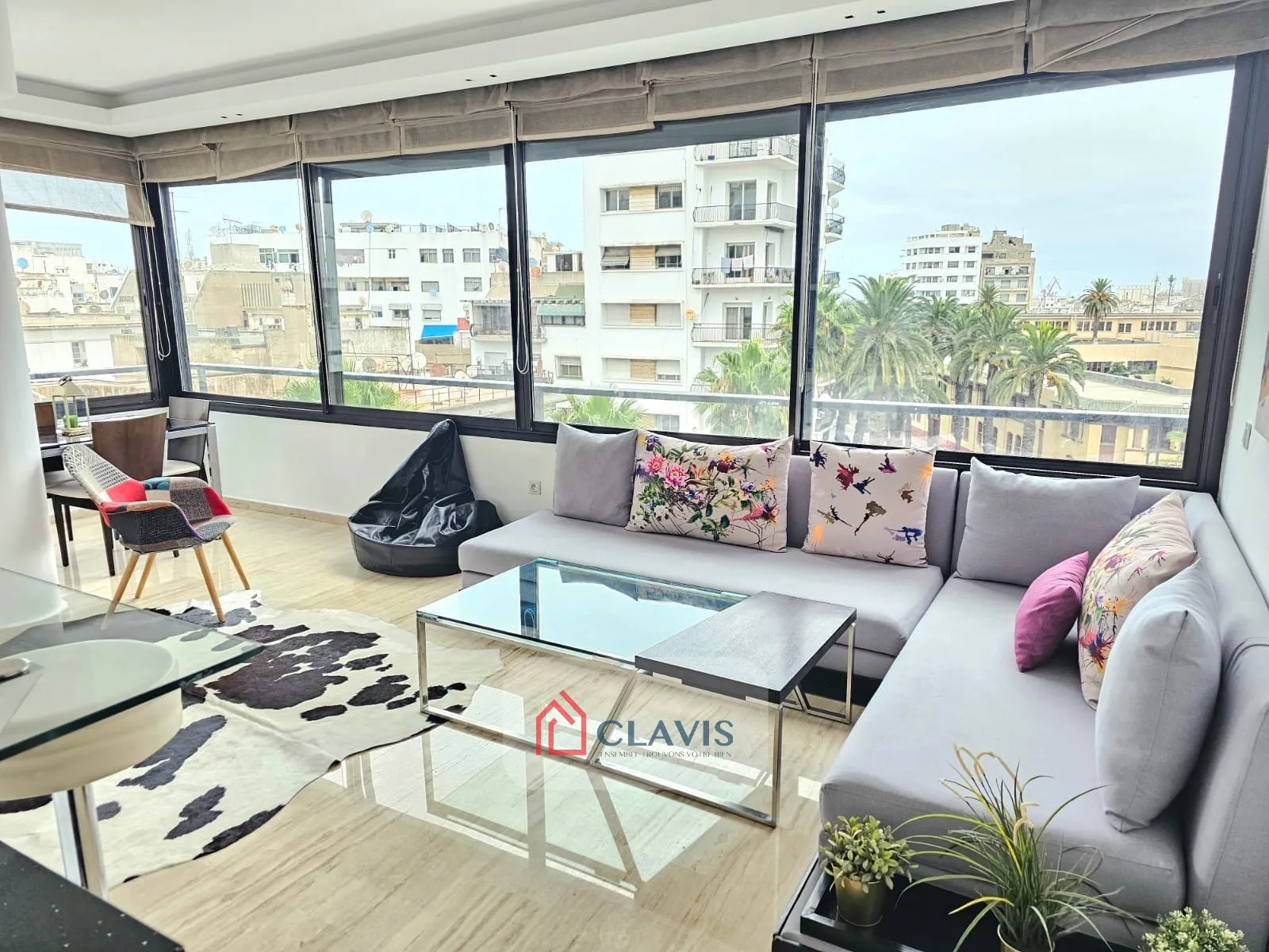 A louer appartement sans vis à vis meublé - الدار البيضاء (2)