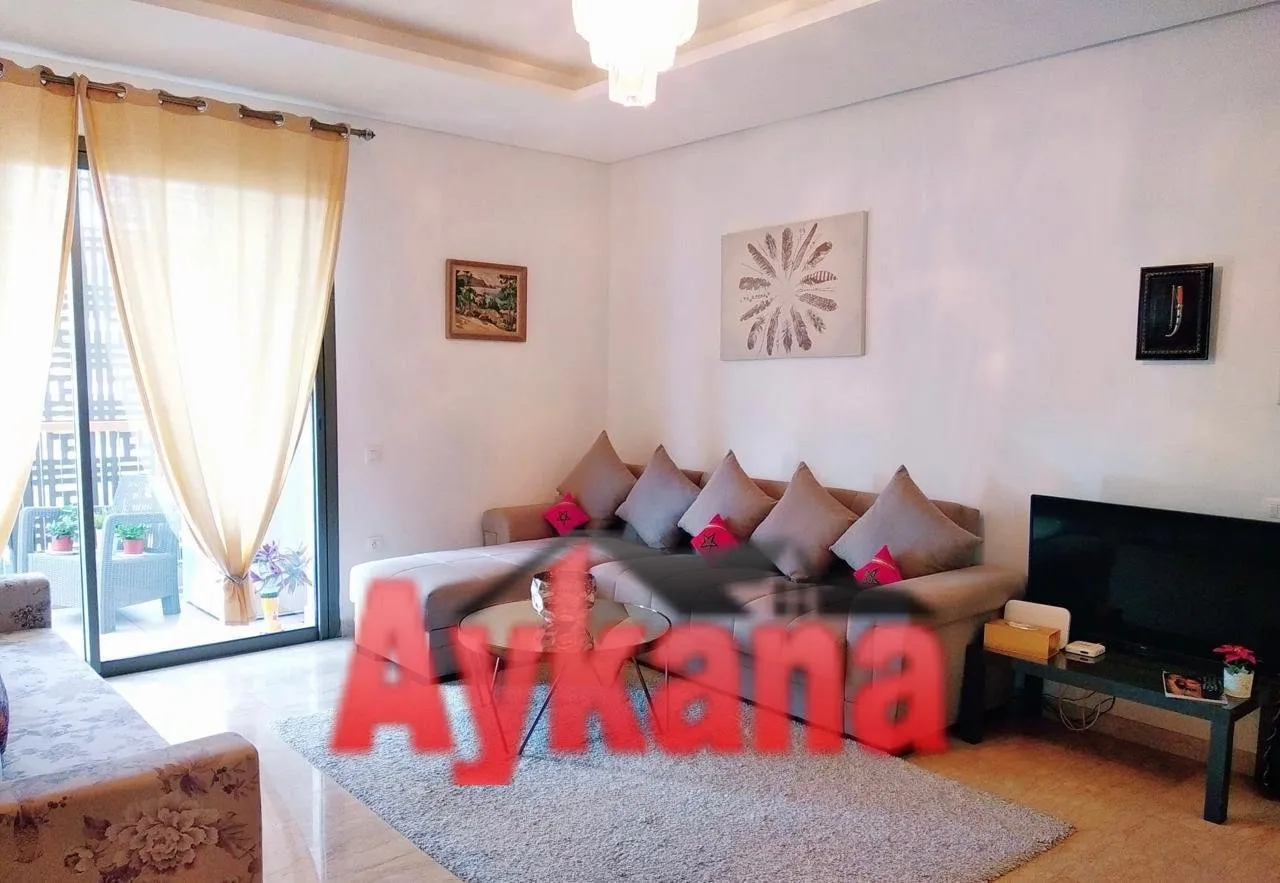 LOCATION APPARTEMENT MEUBLÉ AVEC VUE JARDIN ET PISCINE- MARINA DE SALÉ - سلا