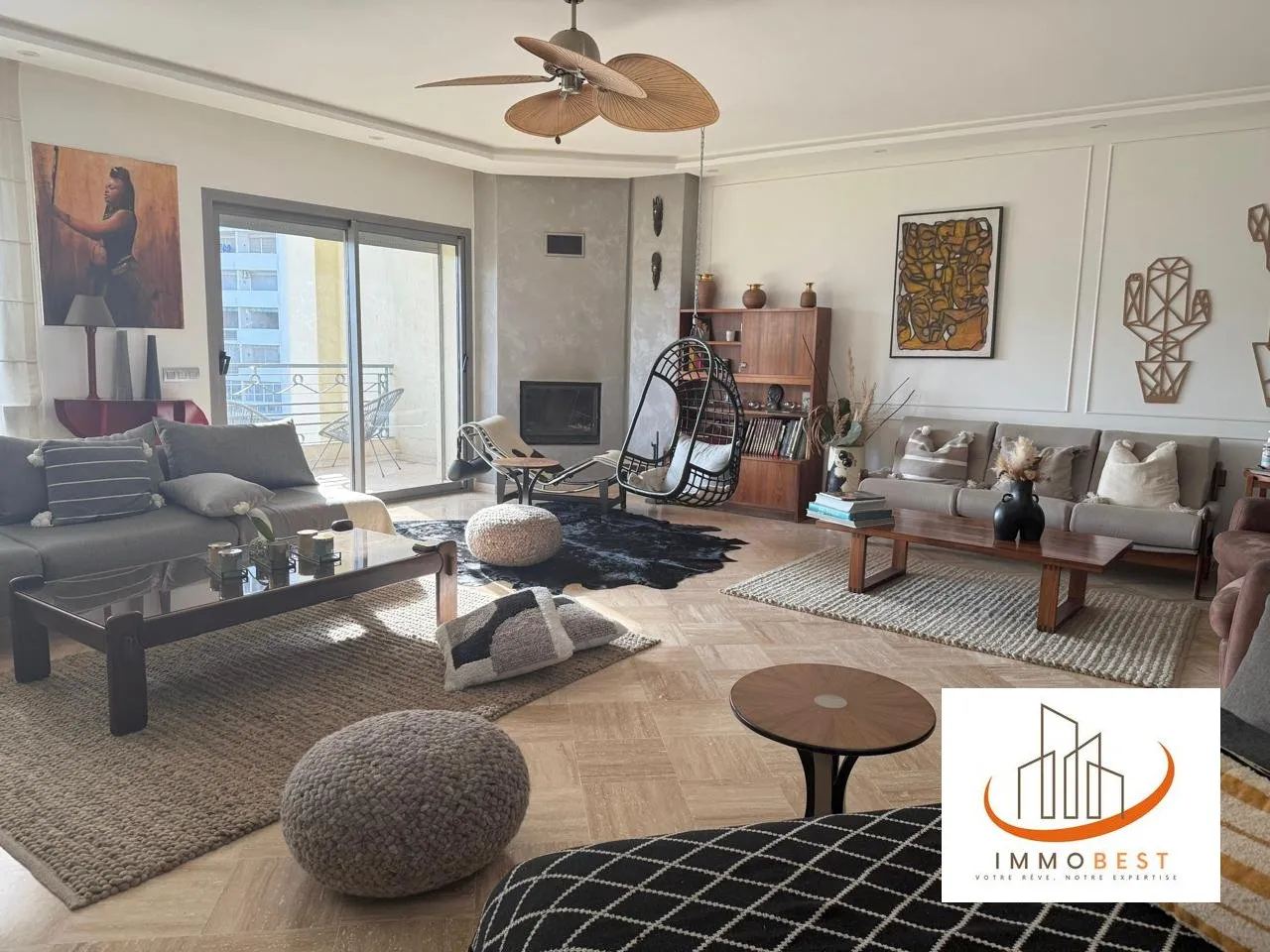 Très bel appartement en location VIDE ou MEUBLE sur Bir Anzarane 3 CH - الدار البيضاء