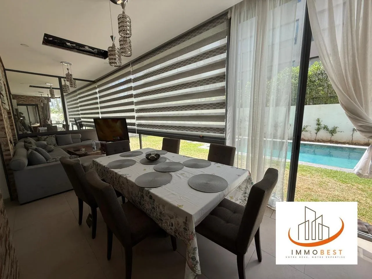 Almaz, location d’un appartement meublé avec piscine privative 3 CH - الدار البيضاء (2)