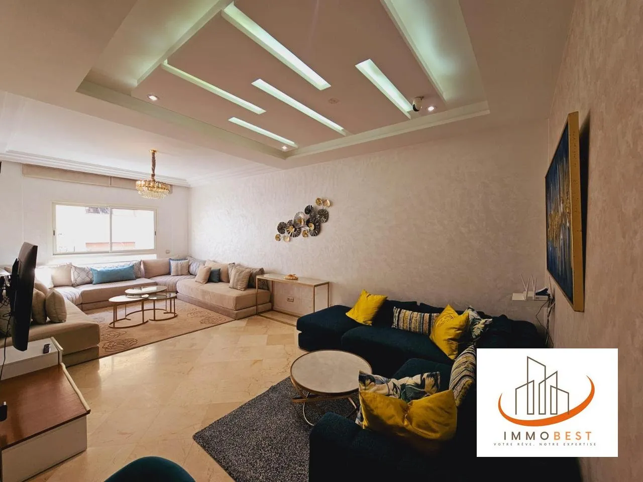 Les Princesses, vente d'un bel appartement de 117 m/ 1 ET/ 3CH - الدار البيضاء