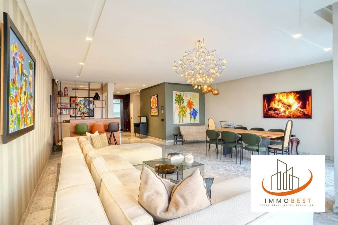 À louer – Appartement haut standing meublé à Racine 3 CH - الدار البيضاء (2)