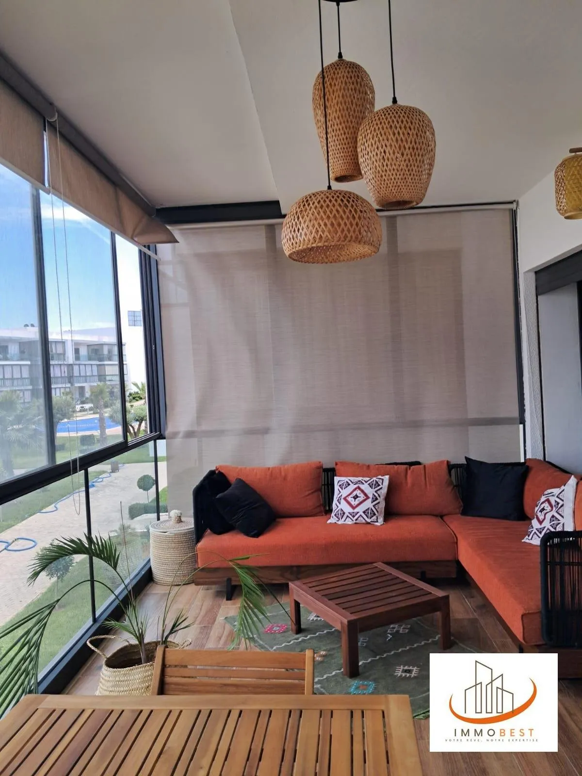 Tamaris, Appartement neuf VIDE, en location 2 CH - الدار البيضاء