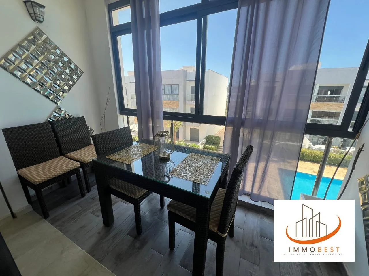 Appartement en Location à Dar Bouazza, meublé 2 CH - الدار البيضاء