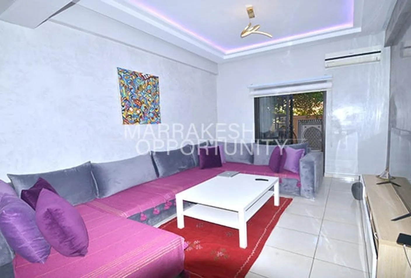 Joli Appartement meublé au Rez de jardin en location au quartier Mebrouka - مراكش (2)