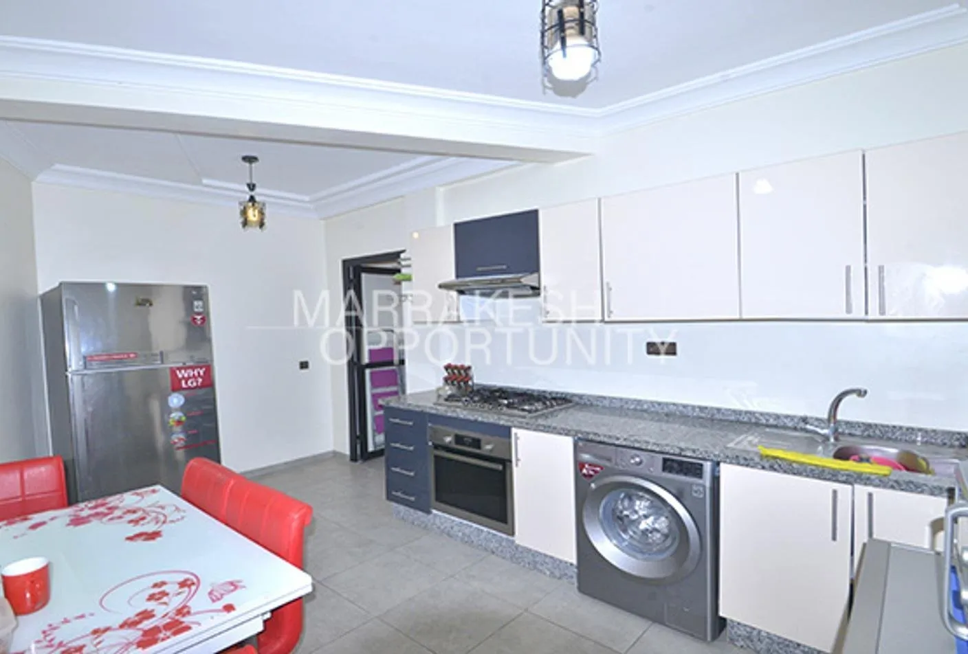 Spacieux appartement meublé 3 chambres en location annuelle à Guéliz - مراكش (4)