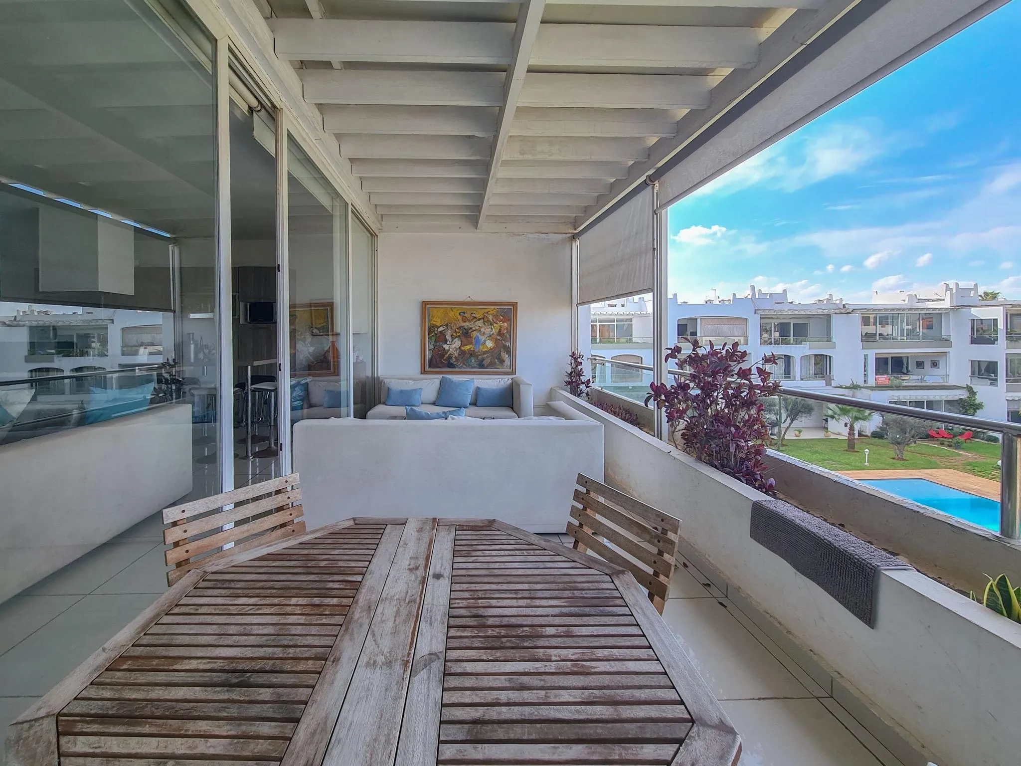 Appartement meublé en résidence vue sur l'océan. - الدار البيضاء