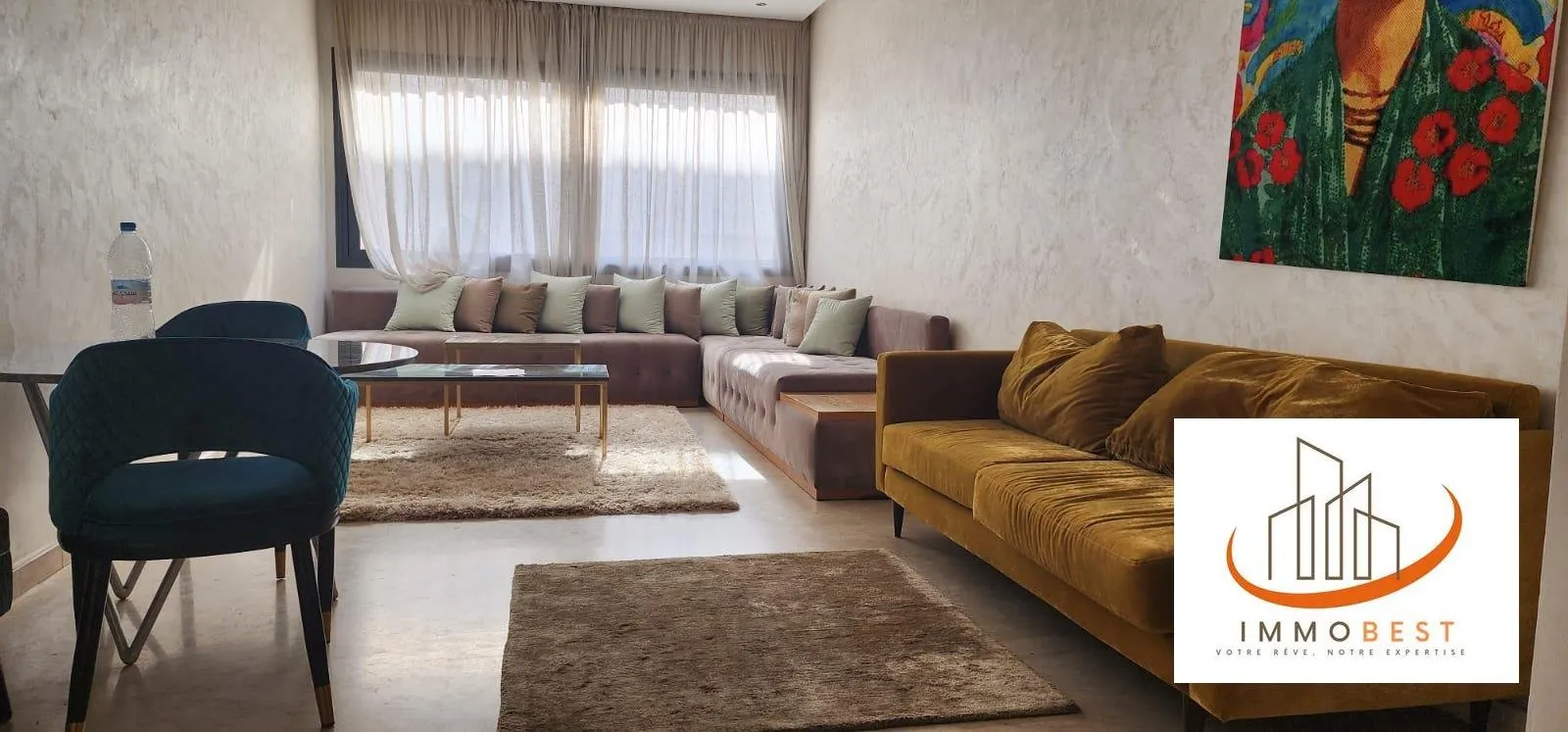 Bourgogne, location d’un appartement meublé 2 CH - الدار البيضاء