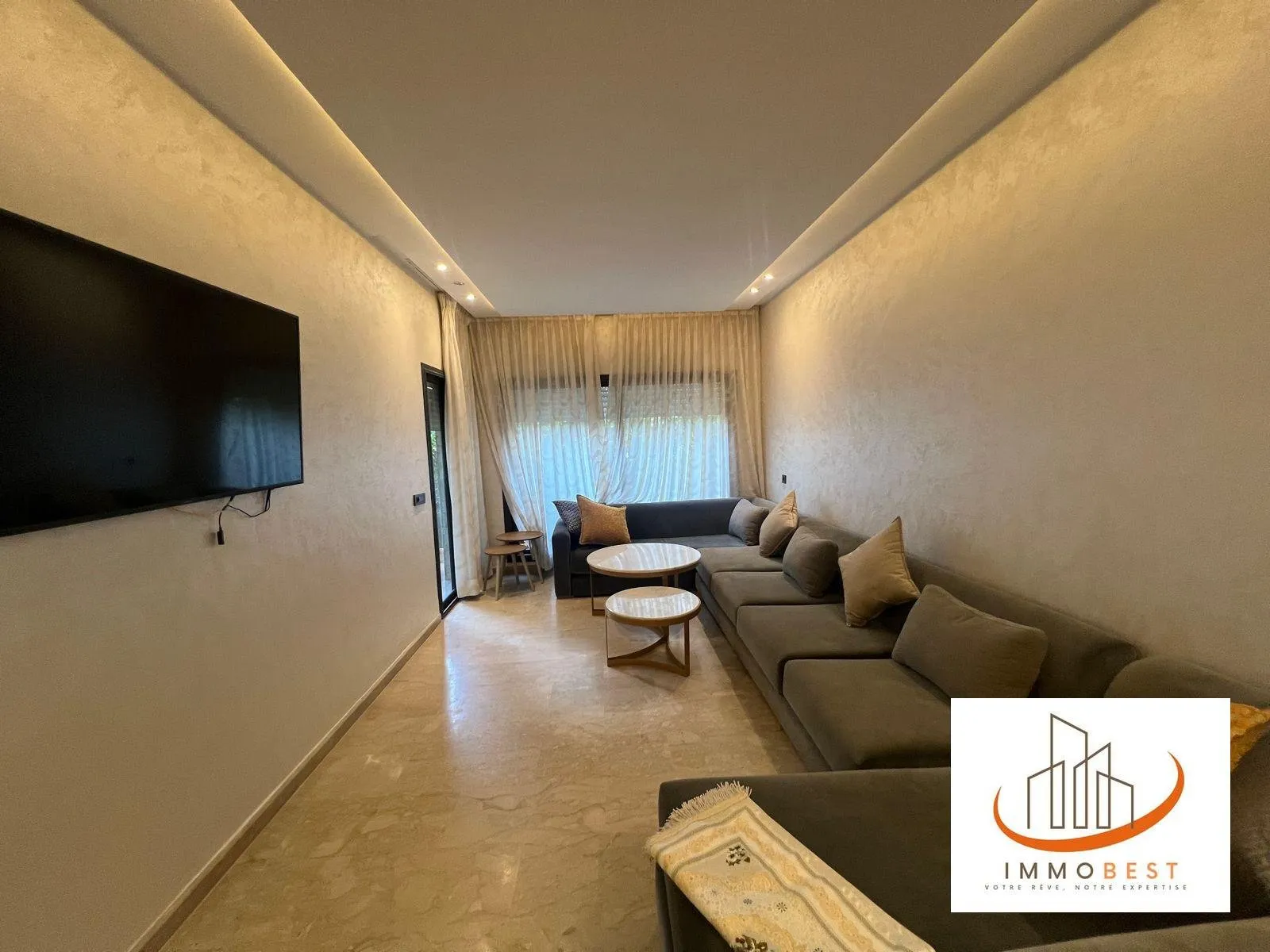 Dar bouazza, appartement meublé en location avec piscine privative 2 CH - الدار البيضاء (2)