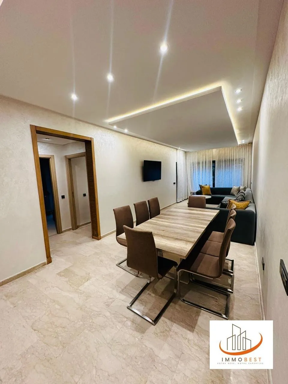 Dar bouazza, appartement meublé en location avec piscine privative 2 CH - الدار البيضاء (4)