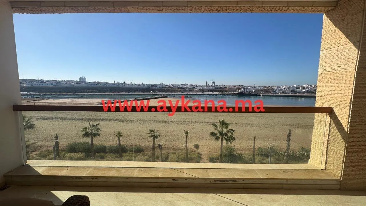 Appartement de luxe meublé à louer à Salé La Marina - Vue imprenable sur le Bouregreg - سلا