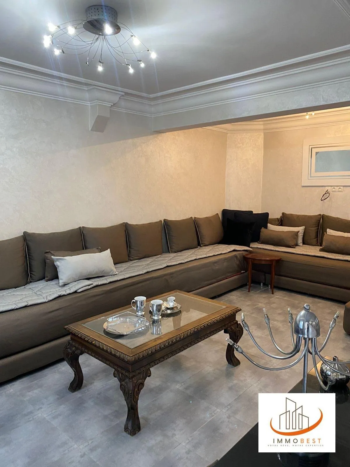 Dar bouazza, village pilote, location rez de jardin meublé avec piscine 1 CH - الدار البيضاء (3)