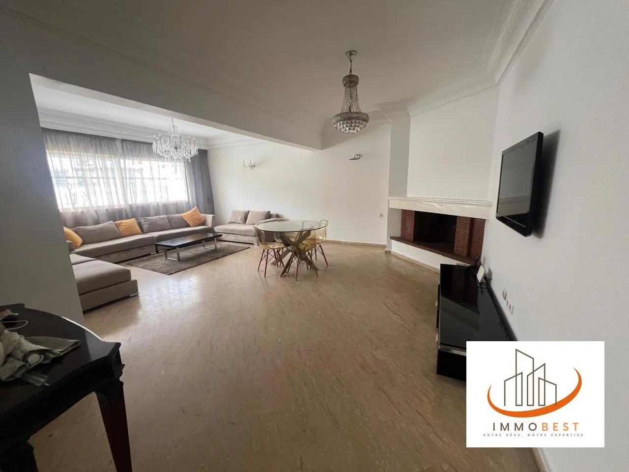 Racine, les Iris location d’un appartement meublé 3 CH - الدار البيضاء