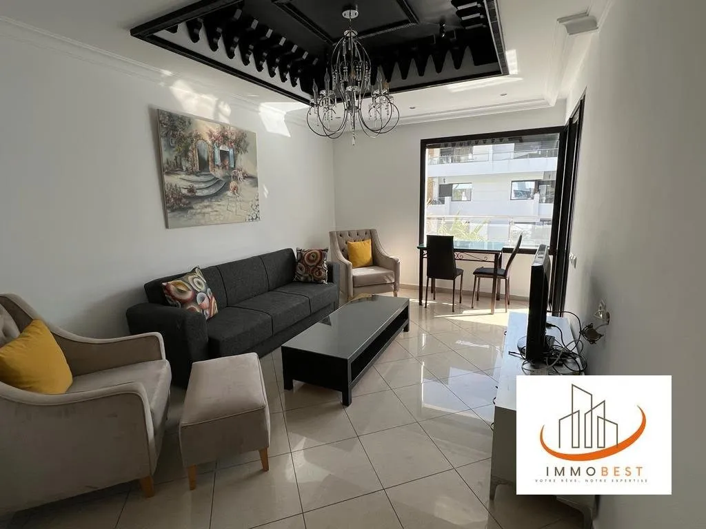 DAR BOUAZZA, Charmant appartement ensoleillé à louer MEUBLE 2 CH - الدار البيضاء