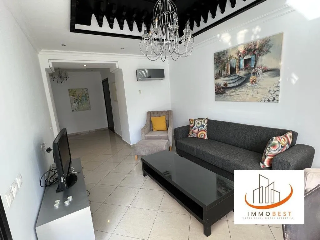 DAR BOUAZZA, Charmant appartement ensoleillé à louer MEUBLE 2 CH - الدار البيضاء (2)