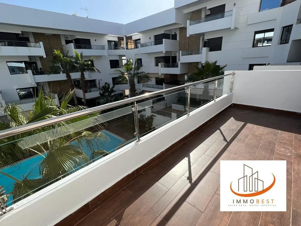 DAR BOUAZZA, Charmant appartement ensoleillé à louer MEUBLE 2 CH - الدار البيضاء (3)