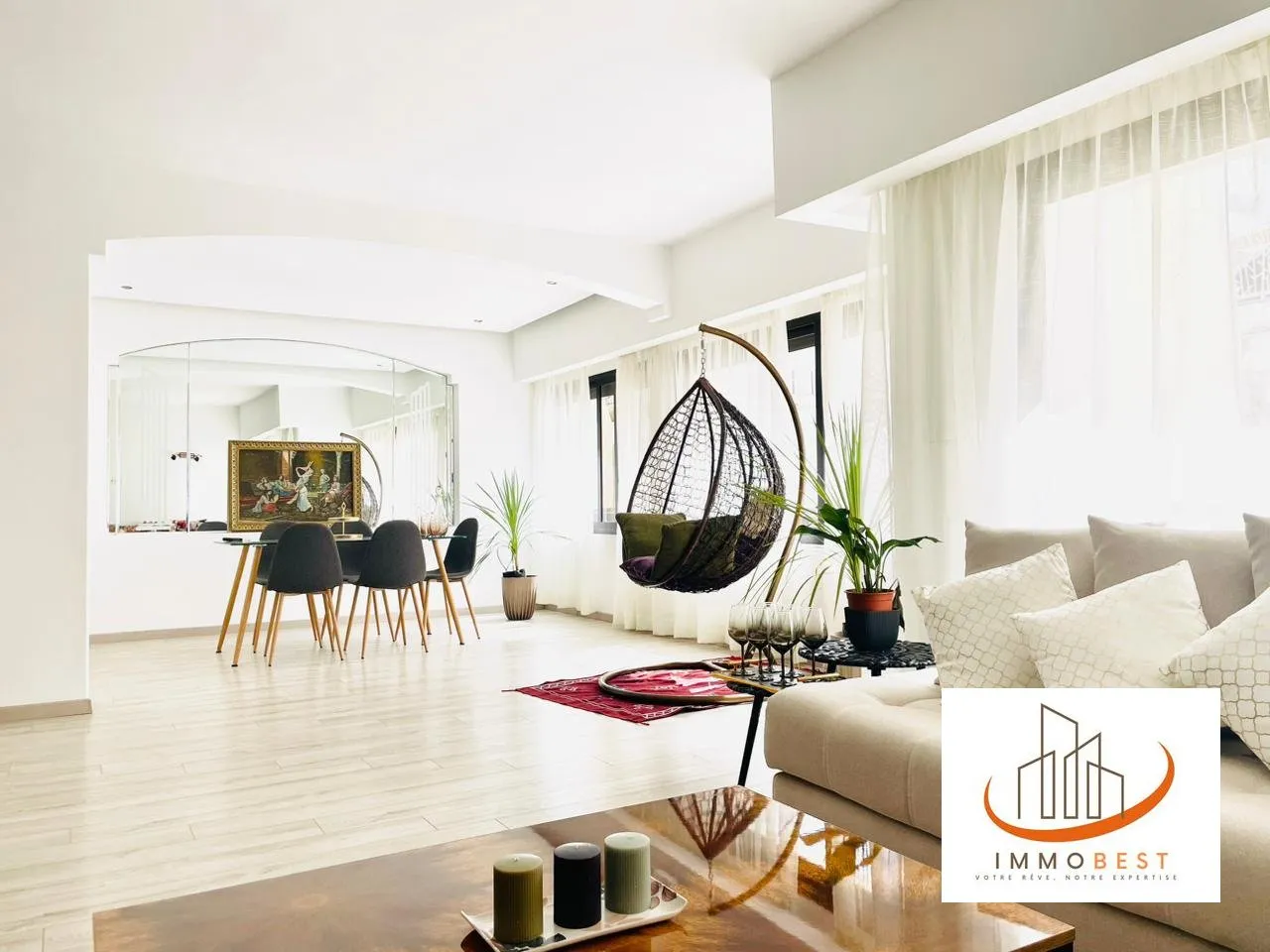 Racine, Appartement Très Haut Standing meublé en location 3 CH - الدار البيضاء (4)
