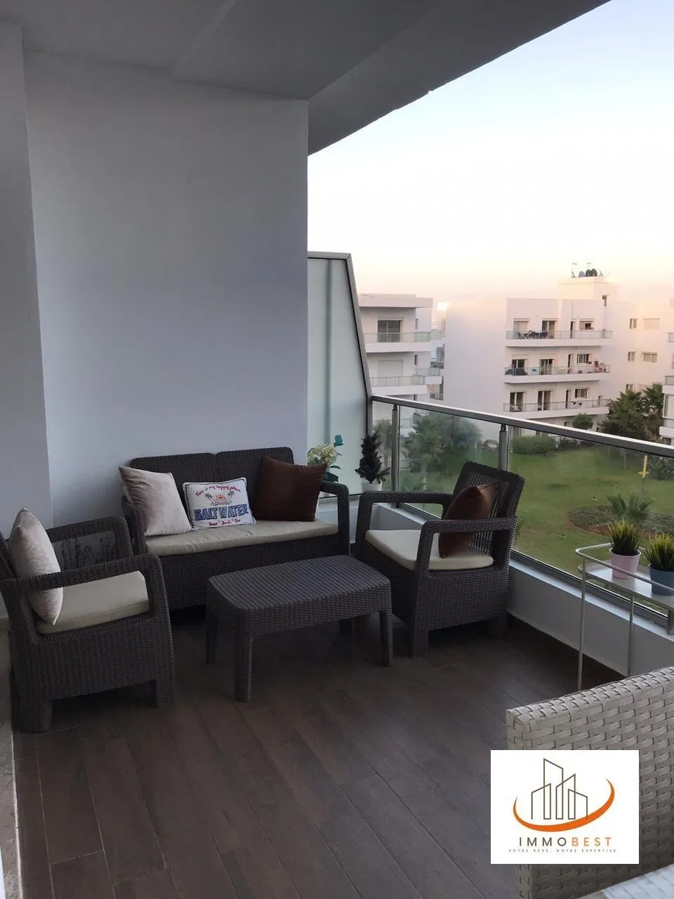 Dar bouazza, bel  Appartement meublé 2 CH - الدار البيضاء (3)