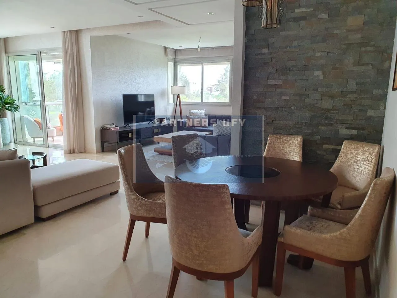 Mise en location d'un luxueux appartement á Bouskoura ville verte - بوسكورة