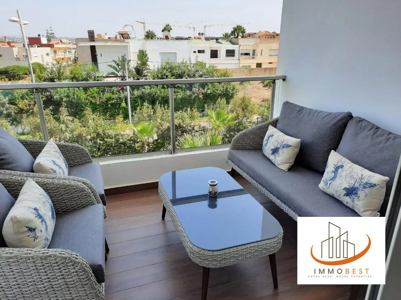 Dar bouazza, location superbe appartement meublé 2 CH - الدار البيضاء
