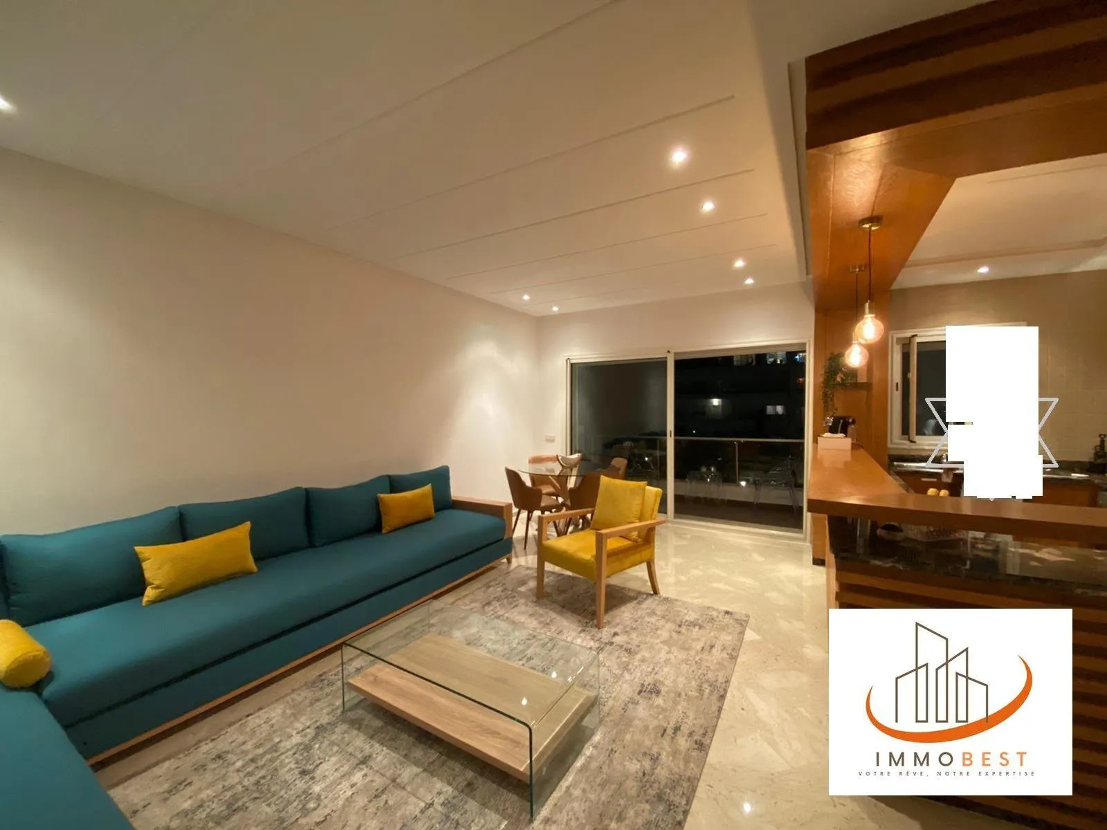 Dar bouazza, location superbe appartement meublé 2 CH - الدار البيضاء (4)