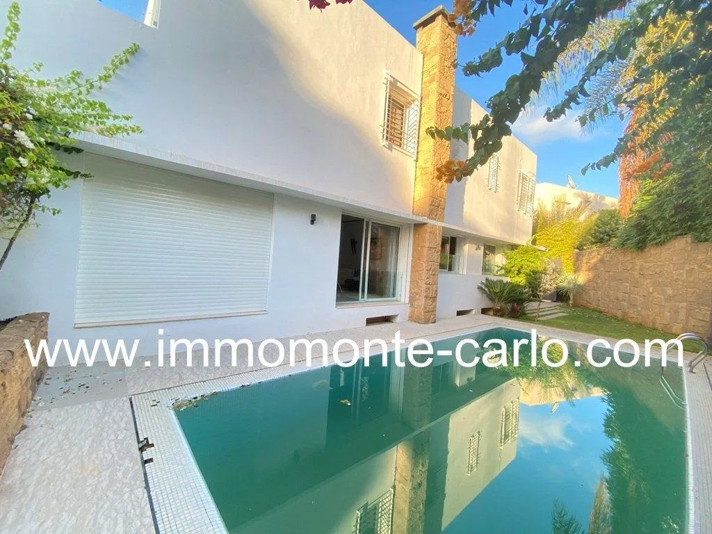Villa avec piscine et chauffage central Agdal Rabat - فاس
