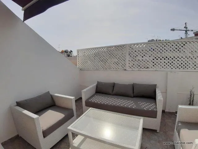 Bourgogne: appartement meublé 2 chambres terrasse. - الدار البيضاء