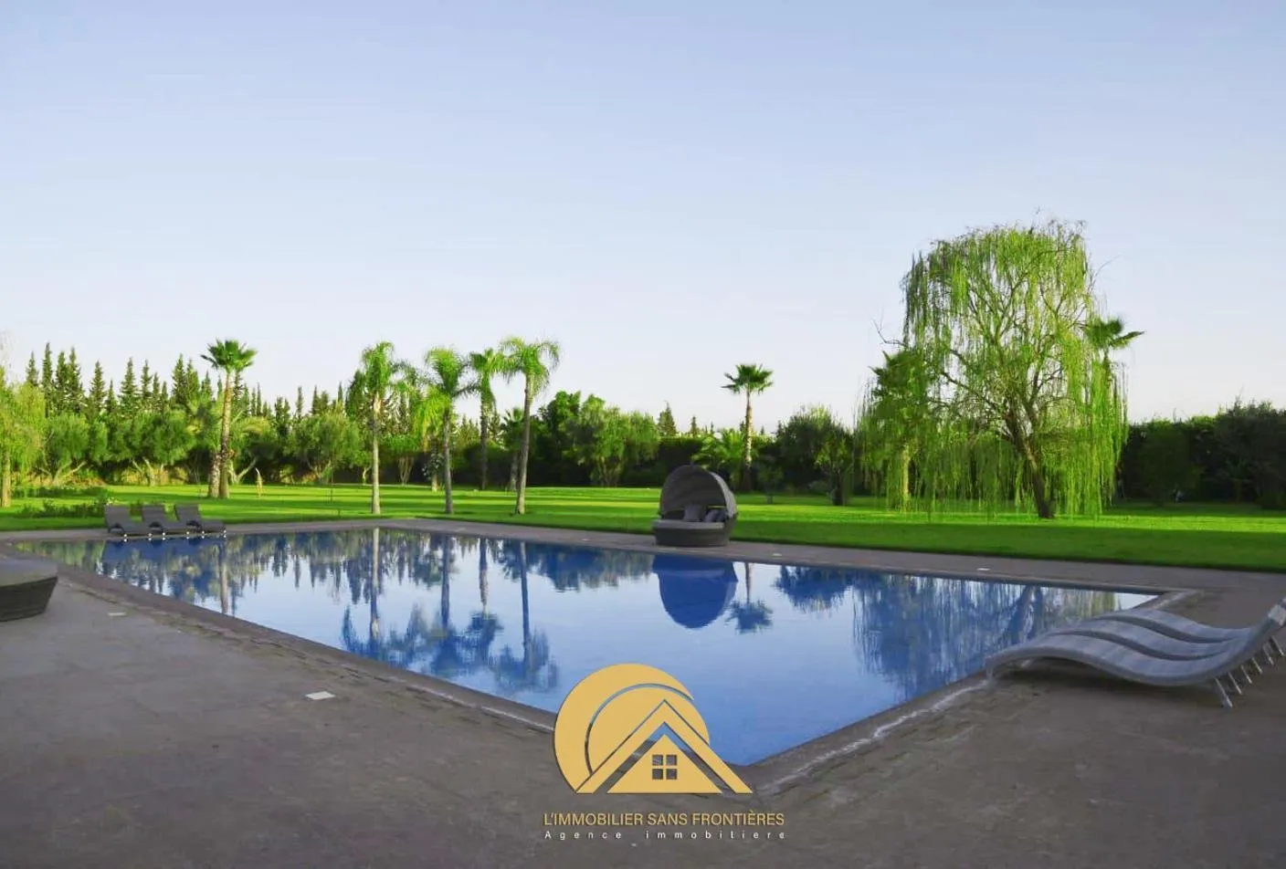Villa luxueuse à louer Longue durée 9km Marrakech - مراكش