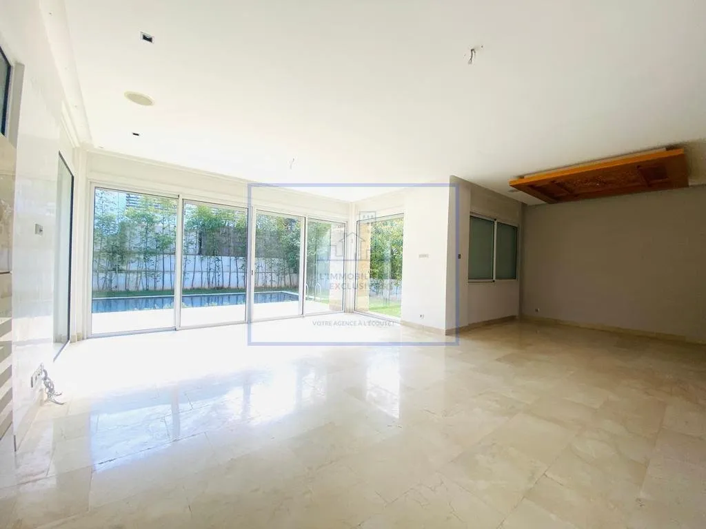 BOUSKOURA-VILLE VERTE-LOCATION-VILLA-PISCINE - الدار البيضاء (2)