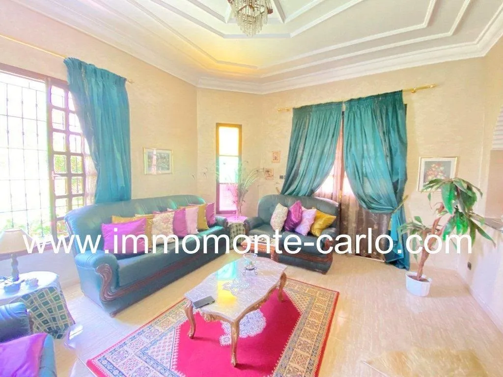Très belle villa meublée avec jardin à Rabat Hay Riad - الرباط (4)