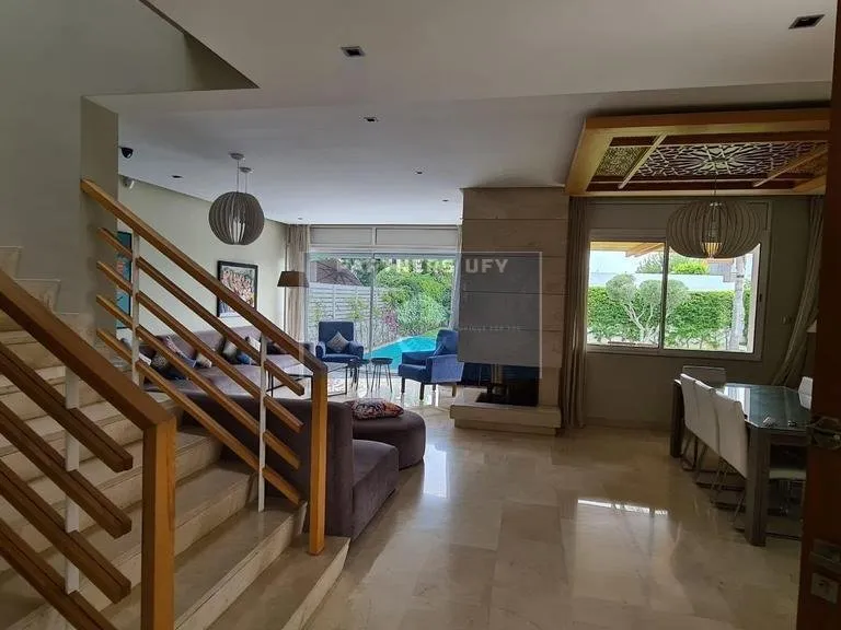 Villa de luxe á louer meublé BOUSKOURA GREEN TOWN - الدار البيضاء (4)