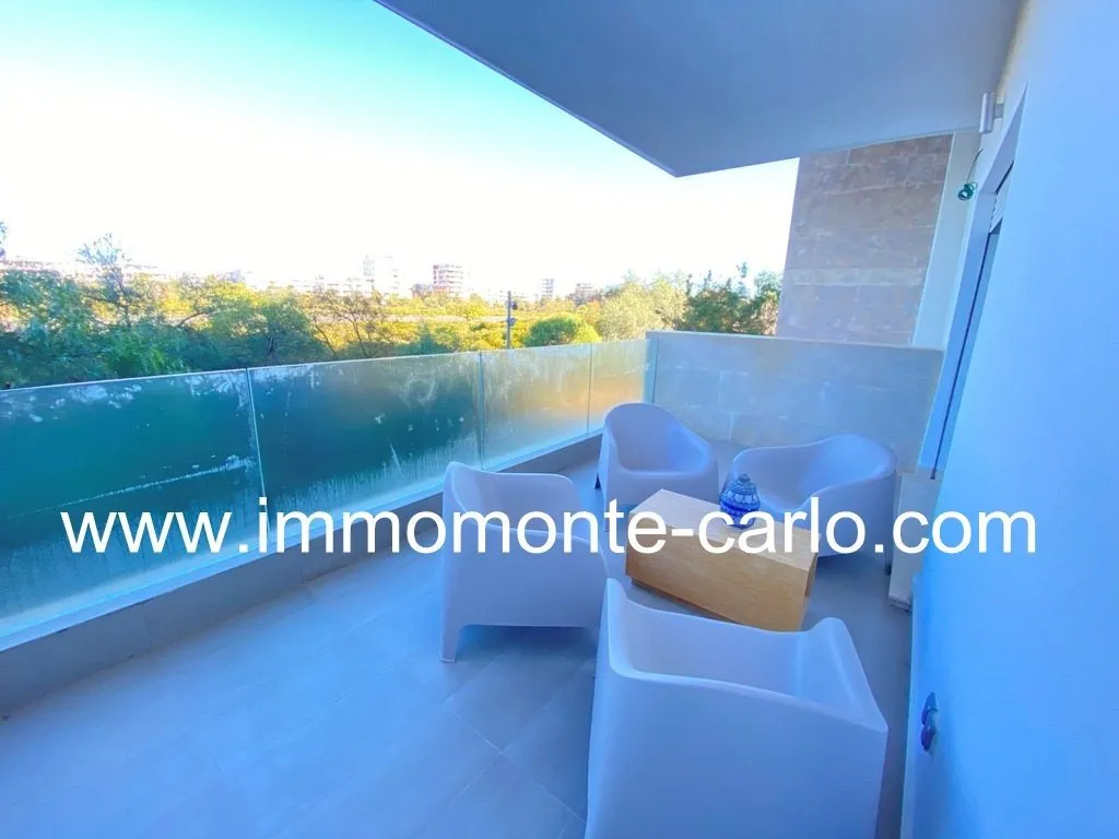 Luxueux appartement meublé  sans vis-à-vis à l’orangeraie du Souissi - الرباط