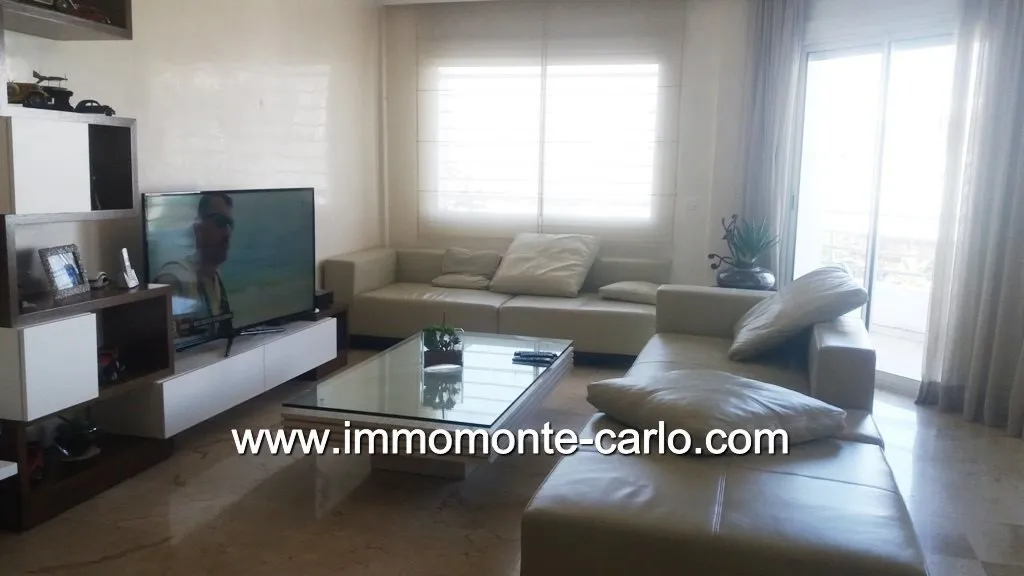 Appartement meublé avec terrasse  à louer à Hay Riad Rabat - الرباط (3)