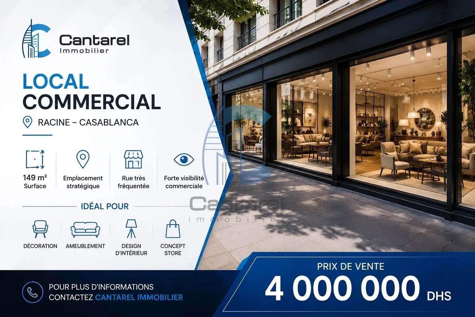 Local commercial à vendre – Racine | Emplacement premium - الدار البيضاء