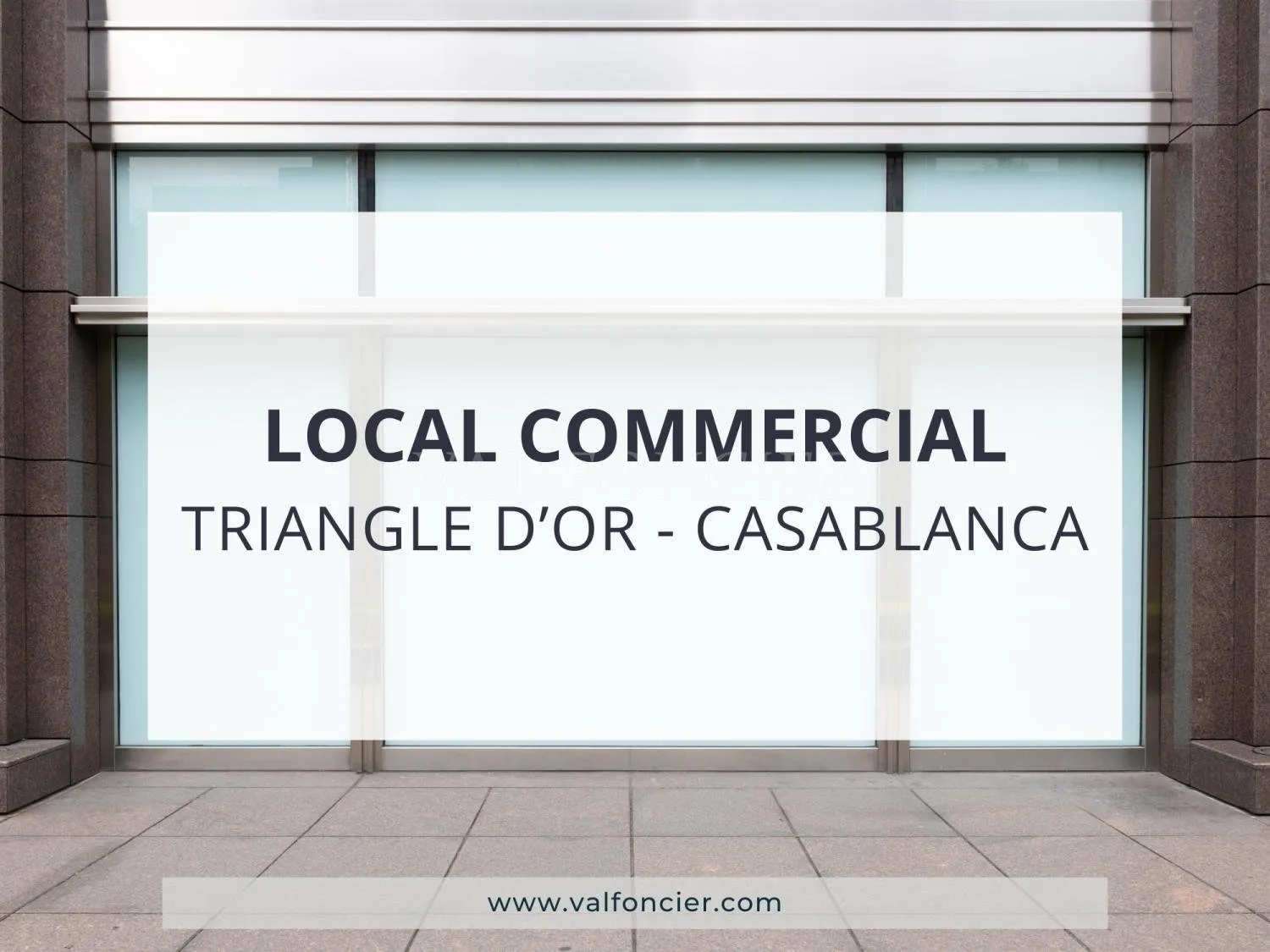 Location local commercial 185m2 triangle d'or, Casablanca - الدار البيضاء