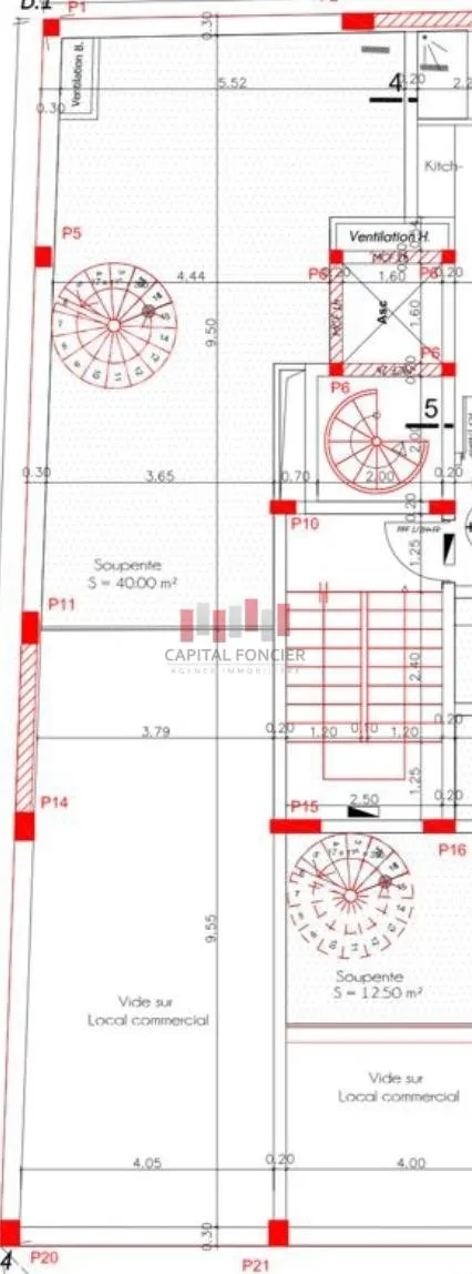 Top emplacement Maarif 120m2 à 2 pas de TANGEROIS - الدار البيضاء