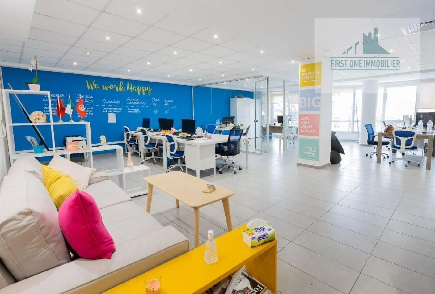Plateau bureau HS 140 m² Bourgogne Ouest - الدار البيضاء