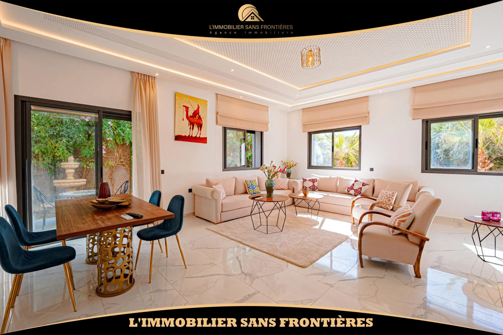 Villa Melkia meublée à vendre — Piscine privée – Route de Fès, Marrakech - مراكش