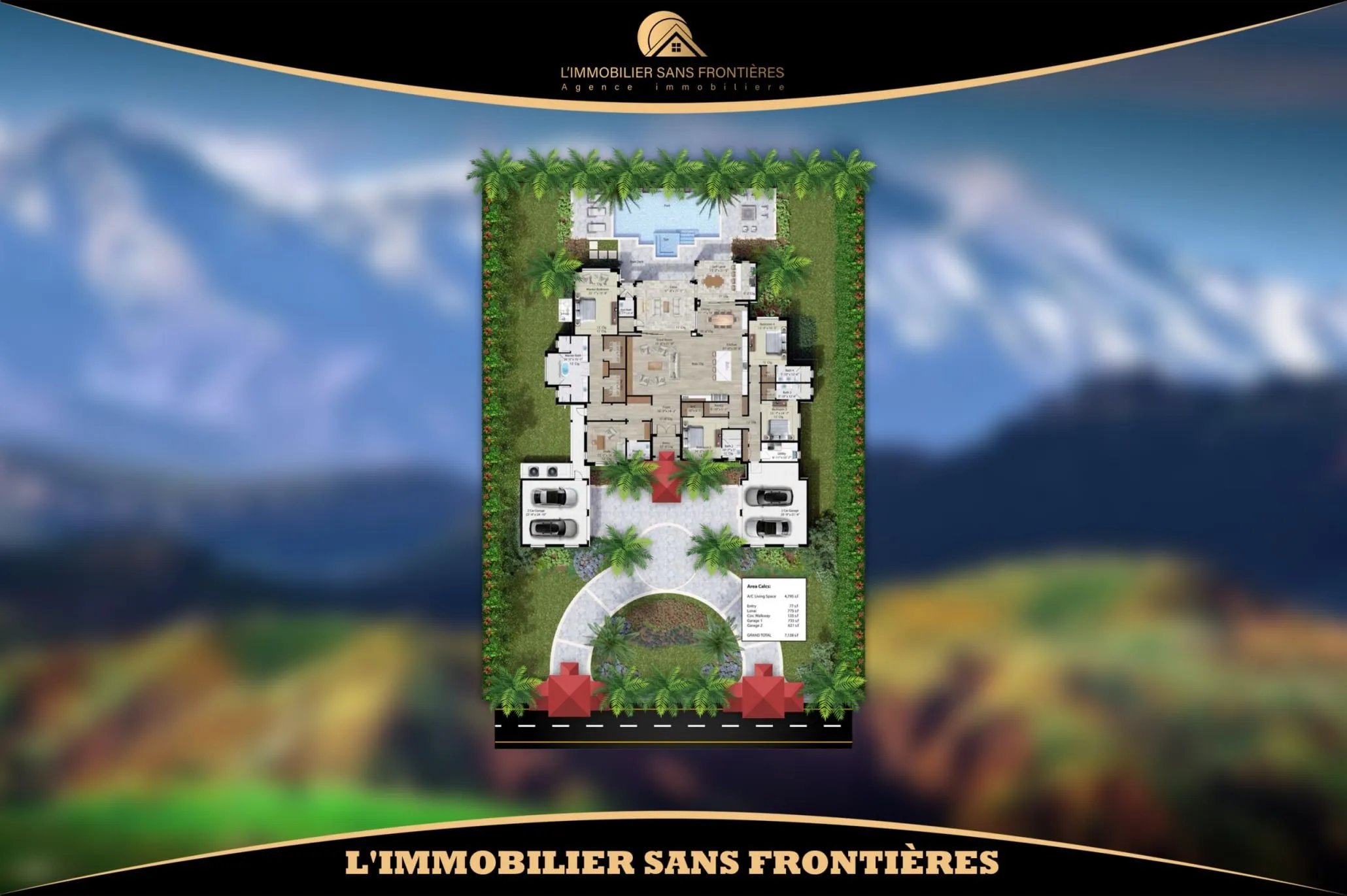 Terrain à La Palmeraie, Zone Villa + 1 hectare, Marrakech : à vendre - مراكش