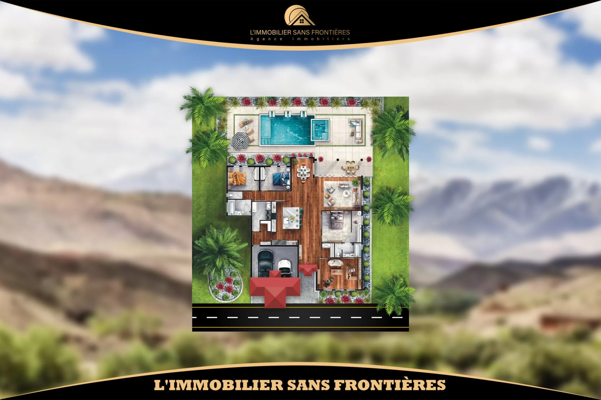 Terrain à vendre à Route de l’Ourika km 17, Marrakech — Autorisation de Construire — 2 200 m² - مراكش