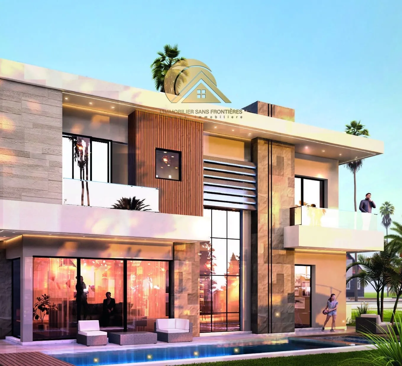 Projet villas de prestige à vendre, Route Amizmiz - مراكش