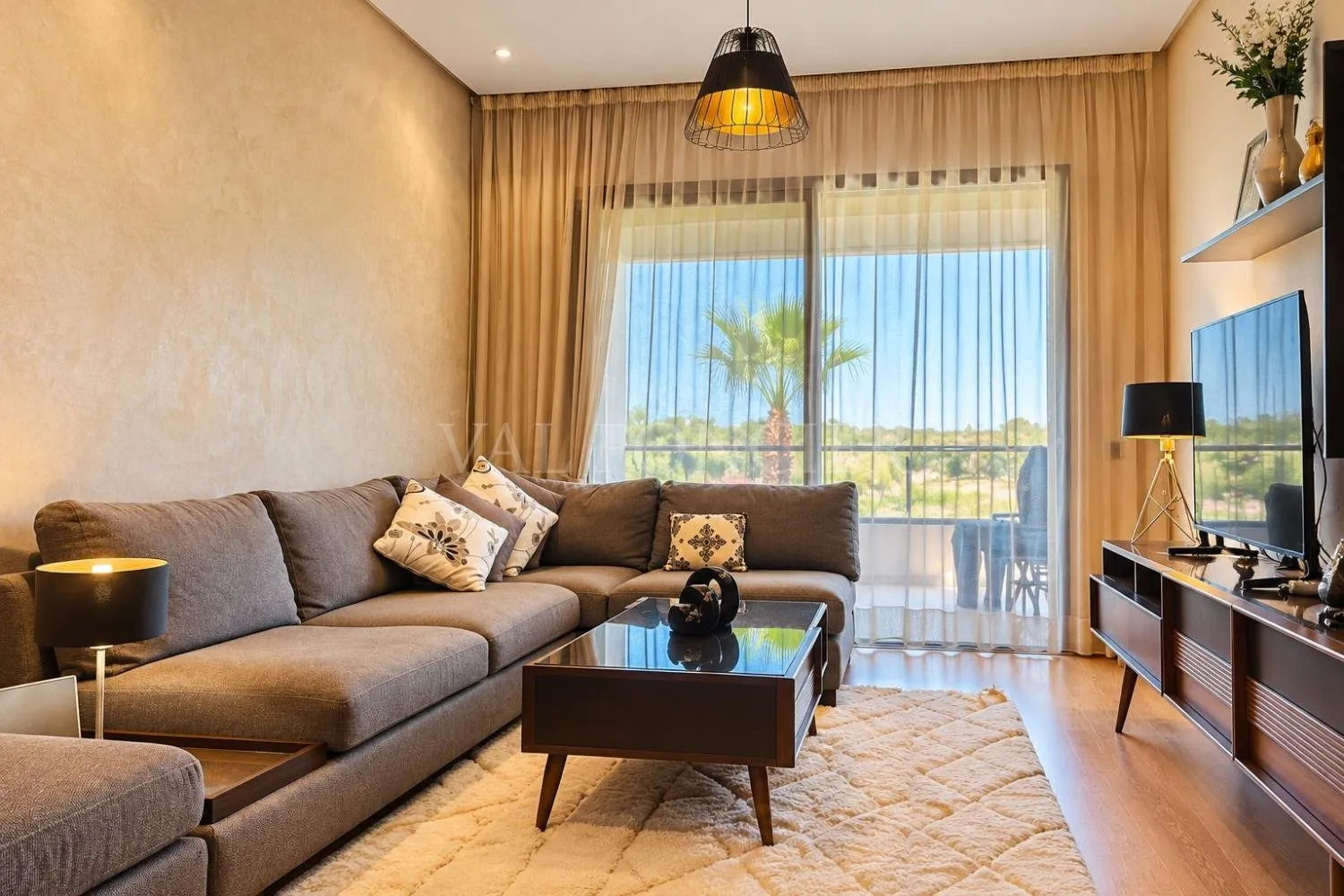 Location Appartement meublé 85m2 2 chambres avec terrasse vue golf, Marrakech - مراكش (3)