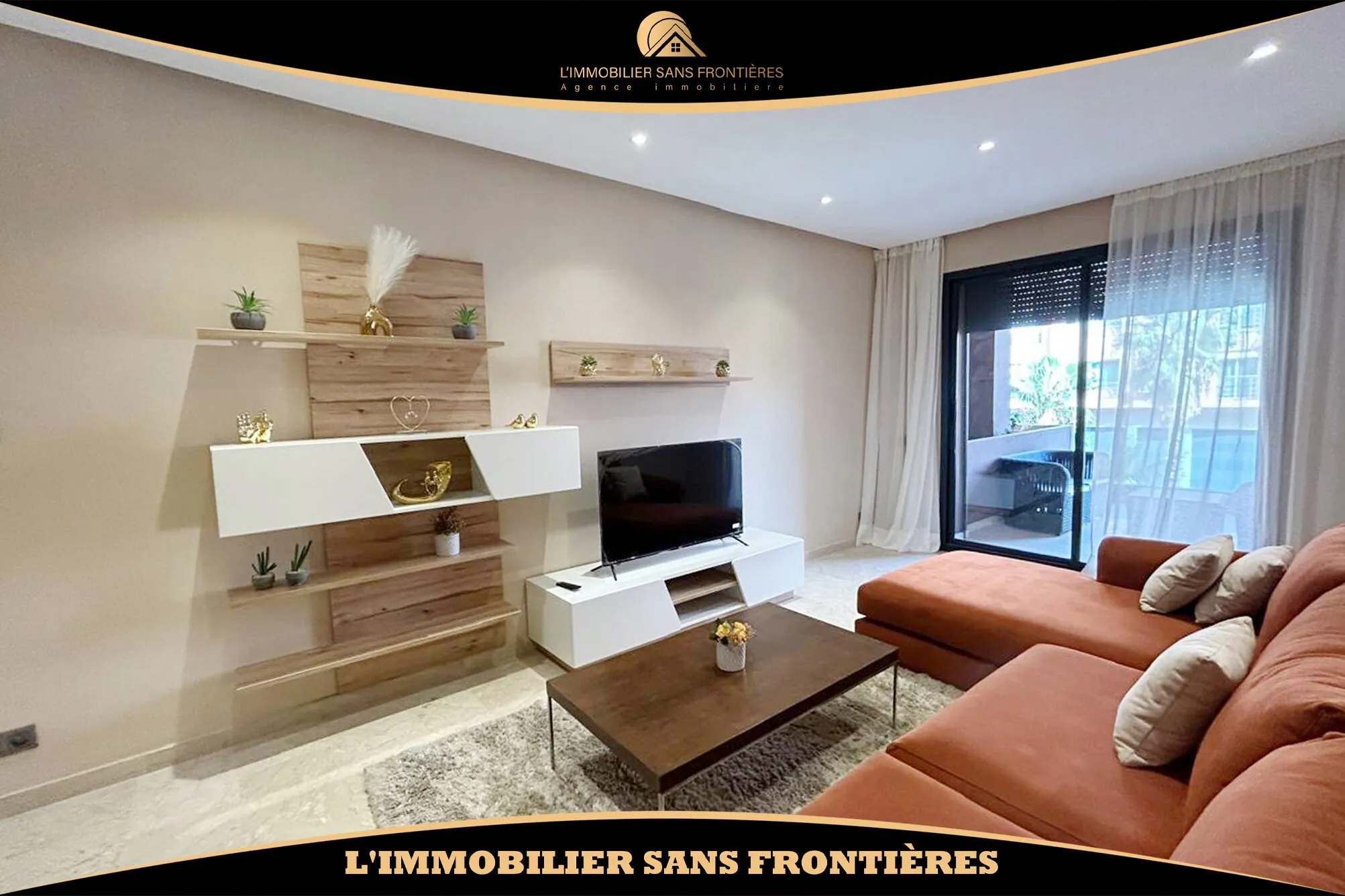 Appartement meublé de 113 m² à Camp El Ghoul – Suite, chambre, terrasse et cuisine équipée - مراكش