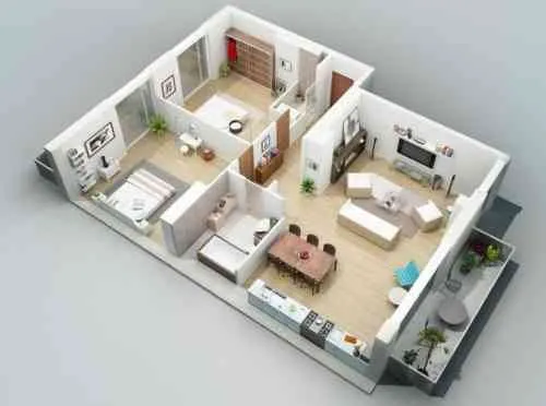 Appartement 57 m2 dans une residence privée avec piscine au bord de la plage de sidi rahal - سيدي رحال